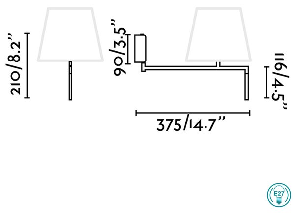 Απλίκα Faro Ron 64400-12 Μαύρη