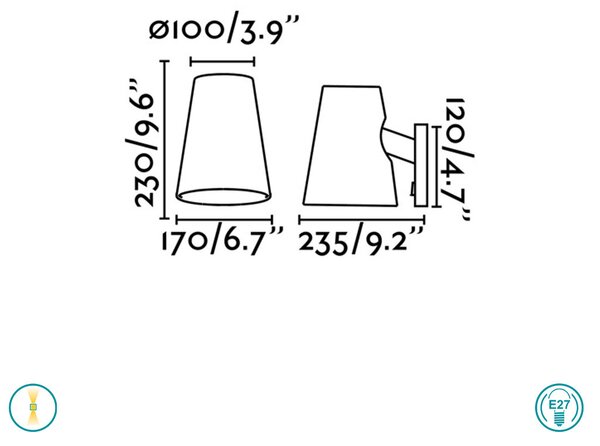 Απλίκα Faro Lupe 20031-88 Μαύρο-Μπεζ