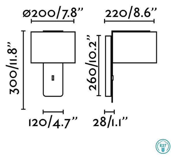 Απλίκα Faro Fold 64302 Λευκή