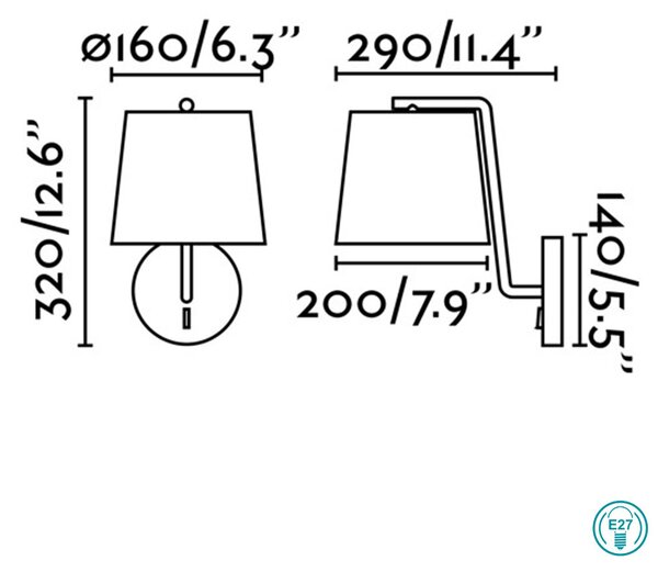 Απλίκα Faro Berni 29328 Νίκελ Ματ