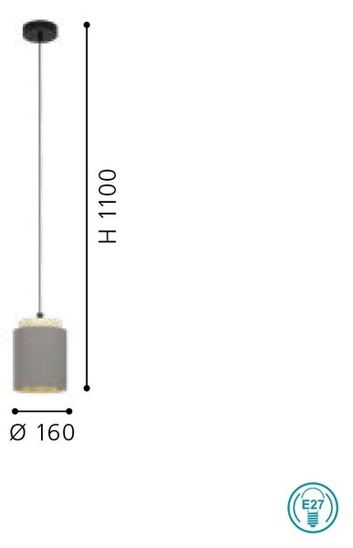 Φωτιστικό Κρεμαστό Υφασμάτινο Eglo Albariza 99445 Cappuccino