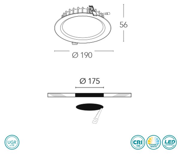 Φωτιστικό Σποτ Χωνευτό Intec Tron-20 8031414876204