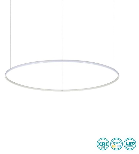 Φωτιστικό Κρεμαστό Ideal Lux Hulahoop 258751 D100 Λευκό (3000Κ)