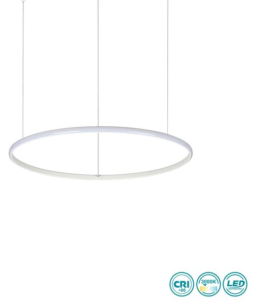 Φωτιστικό Κρεμαστό Ideal Lux Hulahoop 258775 D060 Λευκό (3000Κ)