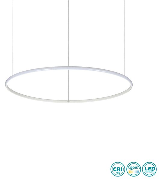 Φωτιστικό Κρεμαστό Ideal Lux Hulahoop 258768 D080 Λευκό (3000Κ)