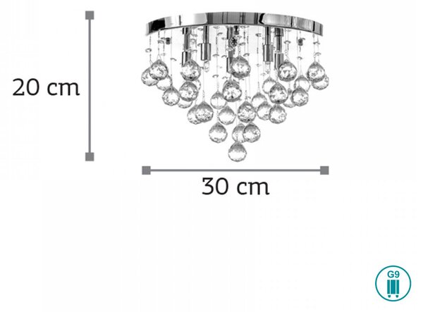 Φωτιστικό Οροφής InLight Crystal 5292-G