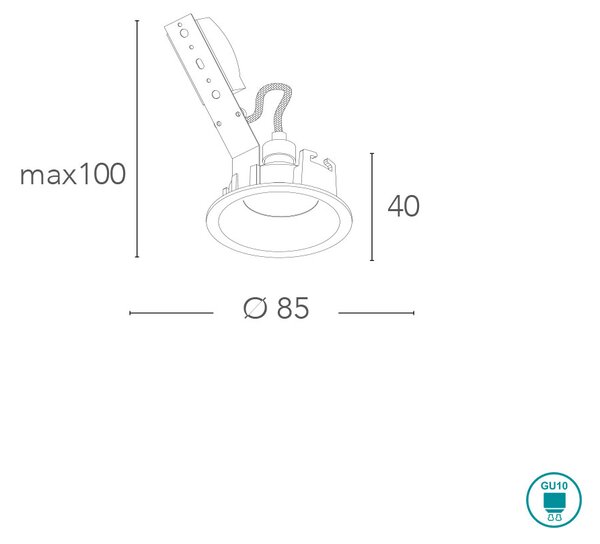 Φωτιστικό Σποτ Χωνευτό Intec Ayris-R BCO 8031414868216 Λευκό