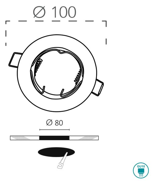 Φωτιστικό Σποτ Χωνευτό Intec INC-REFLEX-SM1 CR 8031439281267 Χρώμιο