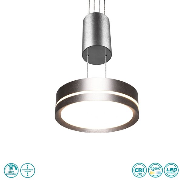 Φωτιστικό Κρεμαστό Trio Lighting Franklin 326510207 Νίκελ Ματ