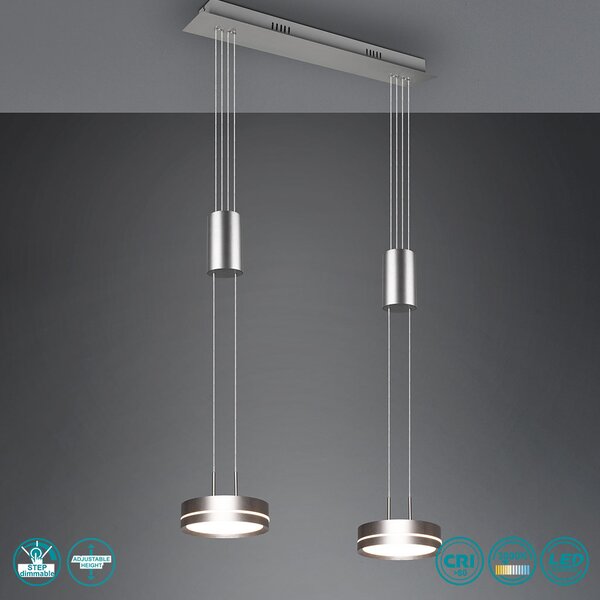 Φωτιστικό Κρεμαστό Trio Lighting Franklin 326510207 Νίκελ Ματ