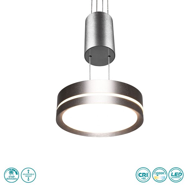 Φωτιστικό Κρεμαστό Trio Lighting Franklin 326510307 Νίκελ Ματ