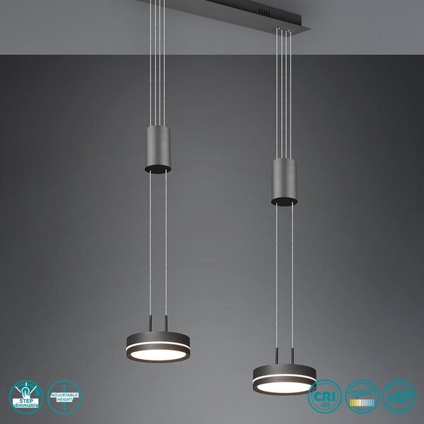 Φωτιστικό Κρεμαστό Trio Lighting Franklin 326510242 Ανθρακί