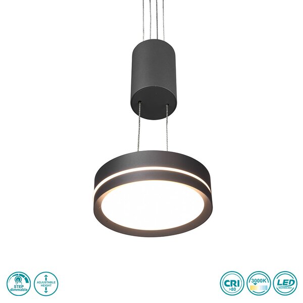 Φωτιστικό Κρεμαστό Trio Lighting Franklin 326510242 Ανθρακί