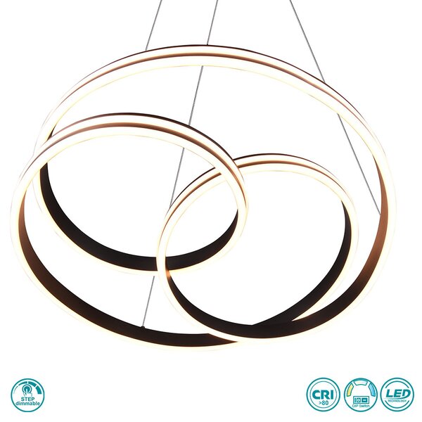 Φωτιστικό Κρεμαστό Trio Lighting Yara Nuria 326210132 Μαύρο Ματ