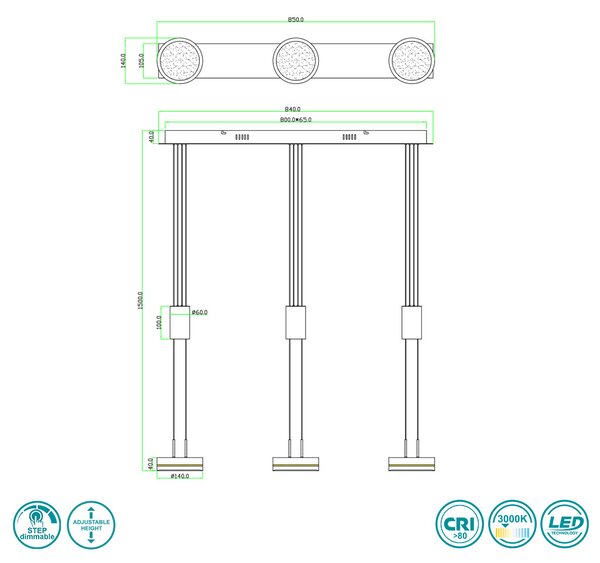 Φωτιστικό Κρεμαστό Trio Lighting Franklin 326510342 Ανθρακί