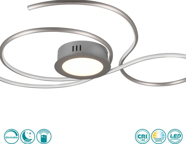 Φωτιστικό Οροφής Trio Lighting Jive 623419207 Νίκελ Ματ