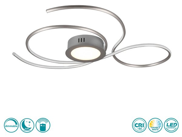 Φωτιστικό Οροφής Trio Lighting Jive 623419207 Νίκελ Ματ