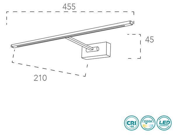 Απλίκα Πίνακα Intec LED-W-Andromeda-4W 8031432941205 Χρώμιο