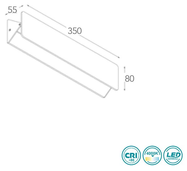 Απλίκα Intec LED-Aileron-AP BRO 8031414876945 Καφέ