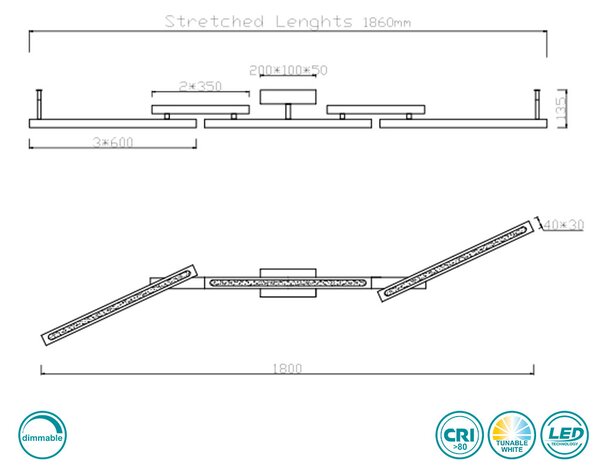 Φωτιστικό Οροφής Trio Lighting Bellari 626410530 Ξύλο