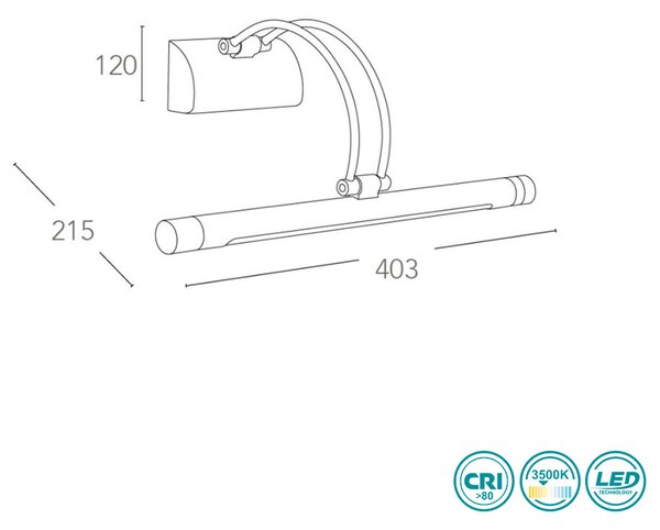 Απλίκα Intec LED-W-Sigma-4W 8031432971202 Χρώμιο