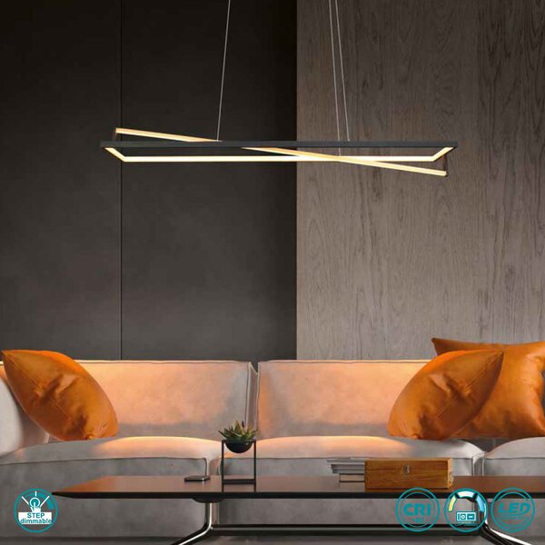 Φωτιστικό Κρεμαστό Trio Lighting Edge 326810132 Μαύρο Ματ