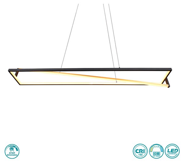 Φωτιστικό Κρεμαστό Trio Lighting Edge 326810132 Μαύρο Ματ