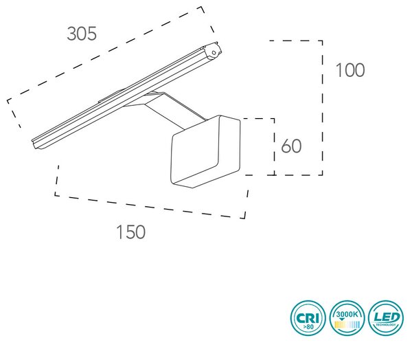 Απλίκα Intec LED-W-Alcor-5W SIL 8031440355148 Ασημί