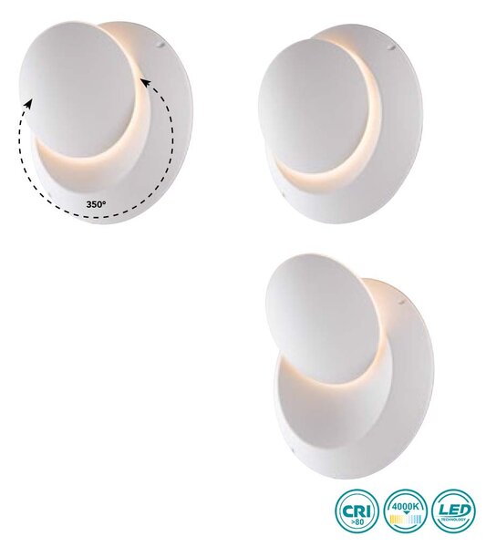 Απλίκα Intec LED-W-Twilight 8031440361088 Λευκή