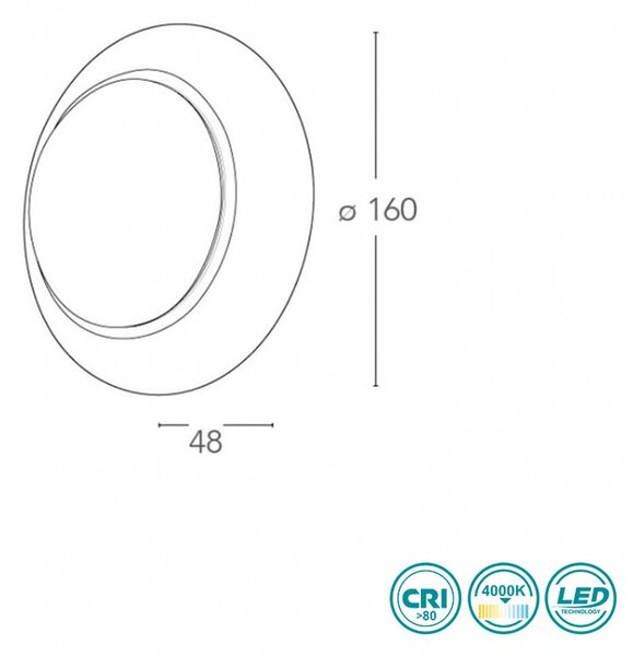 Απλίκα Intec LED-W-Twilight 8031440361088 Λευκή