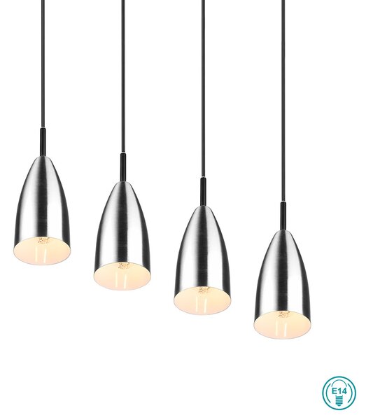 Κρεμαστό Φωτιστικό Ράγα RL Lighting Farin R30694007 Νίκελ Ματ