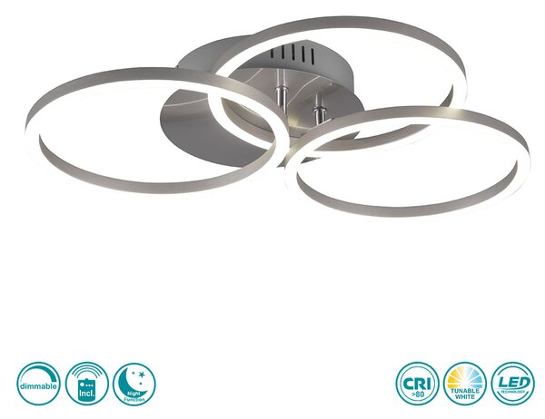 Φωτιστικό Οροφής RL Lighting Circle R62823107 Νίκελ Ματ