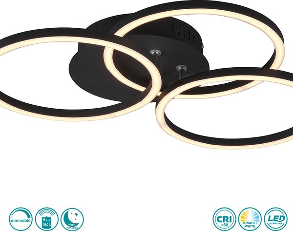 Φωτιστικό Οροφής RL Lighting Circle R62823132 Μαύρο Ματ