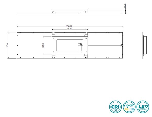 Φωτιστικό Panel Οροφής RL Lighting Alpha R62321232 Μαύρο Ματ