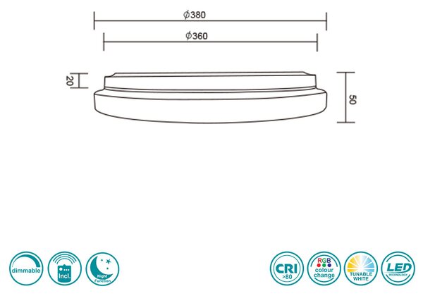 Φωτιστικό Οροφής RL Lighting Kira R62381100