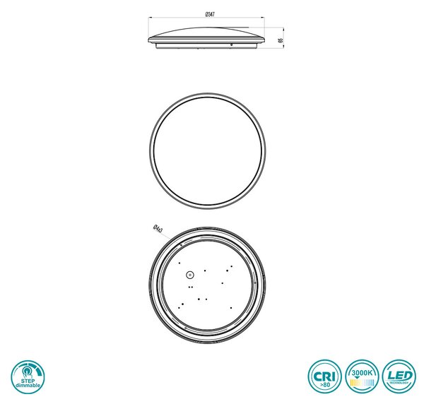 Φωτιστικό Οροφής RL Lighting Limbus R67021132 Μαύρο Ματ