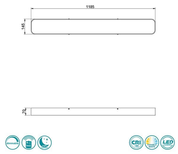 Φωτιστικό Οροφής RL Lighting Asterion R62451932 Μαύρο Ματ