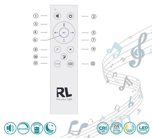 Φωτιστικό Οροφής RL Lighting Musica R69031101