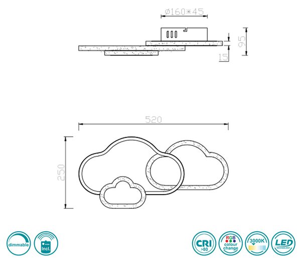 Φωτιστικό Οροφής RL Lighting Cloudy R62263131