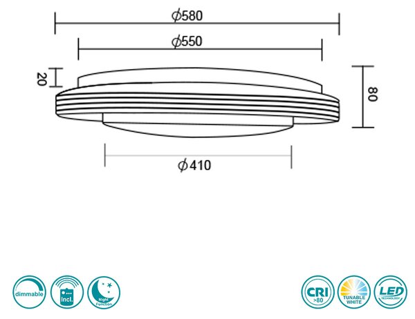 Φωτιστικό Οροφής RL Lighting Atria R67045800