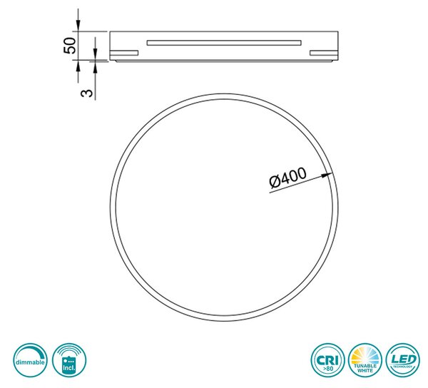 Φωτιστικό Οροφής RL Lighting Tacoma R62241131 Λευκό Ματ