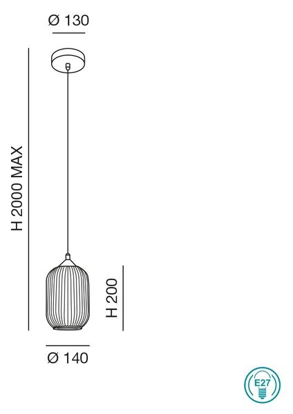 Φωτιστικό Κρεμαστό La Mia Luce Aston 3585-40-126 Φυμέ