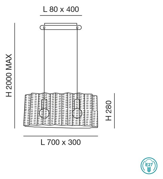 Φωτιστικό Κρεμαστό La Mia Luce Glicine 3581-45-102 Λευκό