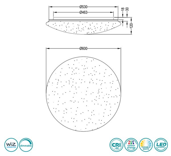 Φωτιστικό Οροφής RL Lighting Fara R65006000 Λευκό Smart