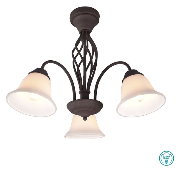 Φωτιστικό Ημιοροφής Trio Lighting Rustica 601000324 Σκουριά Χαλκού