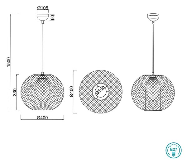 Φωτιστικό Κρεμαστό Trio Lighting Filo 313900132