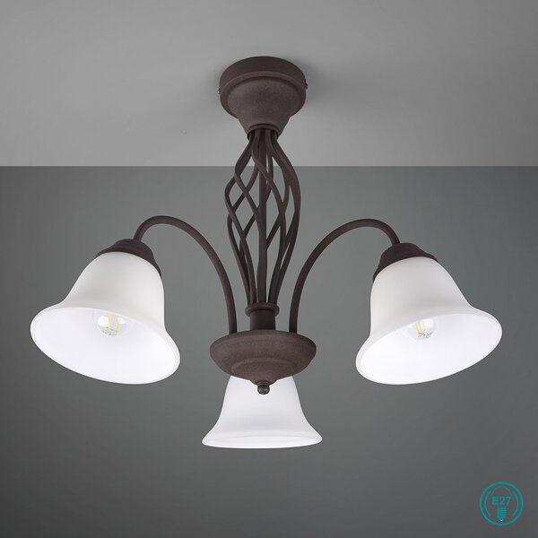 Φωτιστικό Ημιοροφής Trio Lighting Rustica 601000324 Σκουριά Χαλκού