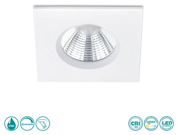 Φωτιστικό Σποτ Χωνευτό Trio Lighting Zagros 650610131 Λευκό Ματ (IP65)