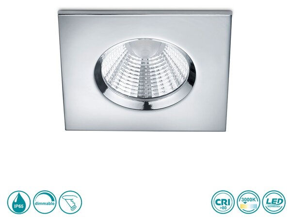 Φωτιστικό Σποτ Χωνευτό Trio Lighting Zagros 650610306 Χρώμιο (IP65) (ΣΕΤ 3 ΤΕΜ.)