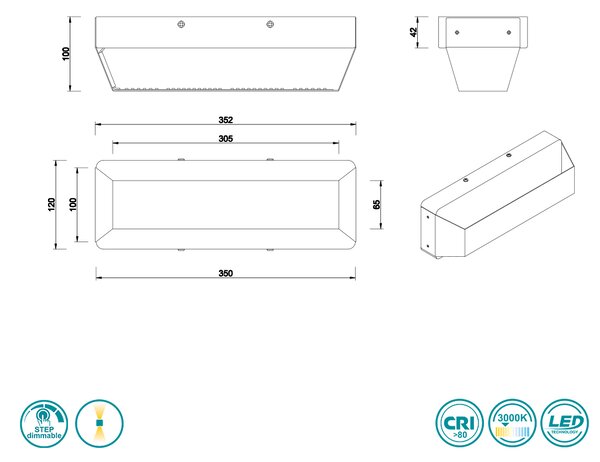 Απλίκα Trio Lighting Arino 224819132 Μαύρο Ματ